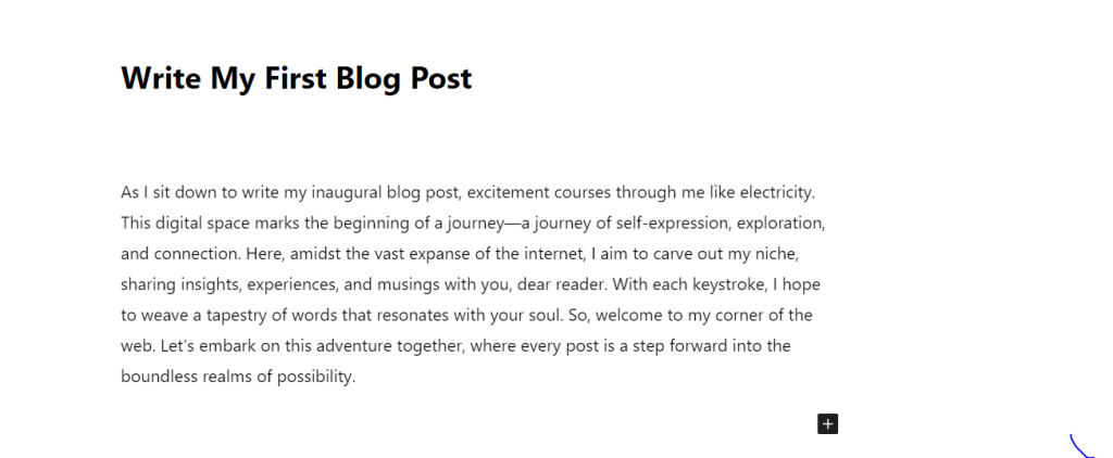 Write First Blog Post-Complete